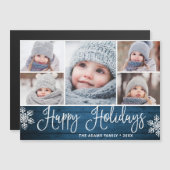 Christmas Holly Berry Rustic 5 FOTO Magnetkarte (Vorne/Hinten)