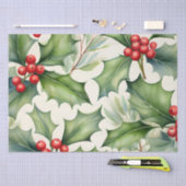 Christmas Holly Berry Seidenpapier (Handwerk)