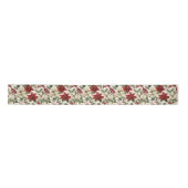 Christmas Holly Blume Satin Ribbon Satinband (Vorderseite)