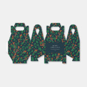 Christmas Holly Botanical Greenery Personalized Geschenkschachtel (Ungefaltet)