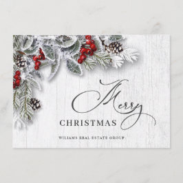 Christmas Holly Corporate Gruß Feiertagskarte