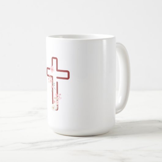 Christmas Holly Cross Kaffeetasse (VorderseiteRechts)