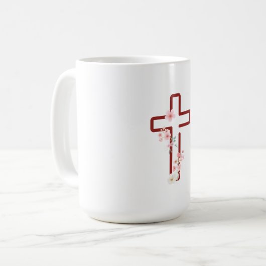 Christmas Holly Cross Kaffeetasse (Vorderseite Links)