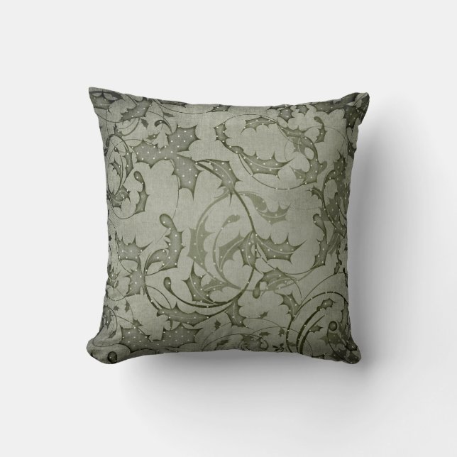 Christmas Holly Designed Pillow Kissen (Vorderseite)
