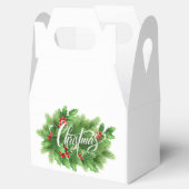 Christmas Holly Favor Box Geschenkschachtel (Geöffnet)