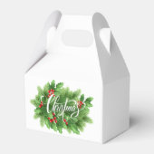 Christmas Holly Favor Box Geschenkschachtel (Vorderseite)