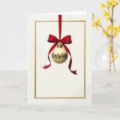 Christmas Holly Frame Card Karte (Gelbe Blume)