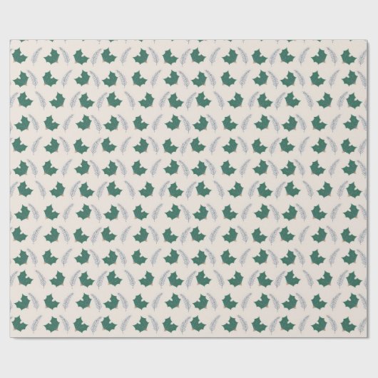 Christmas Holly gift wrap Geschenkpapier (Flach)