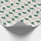 Christmas Holly gift wrap Geschenkpapier (Ecke)