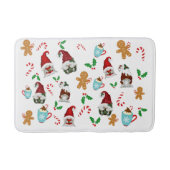 Christmas Holly Gnome Badematte (Vorderseite)