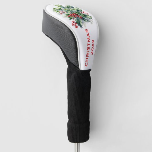 Christmas Holly Golf Head Cover Golf Headcover (angewinkelt)