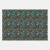 Christmas Holly Graffiti Geschenkpapier Set (Vorderseite 3)