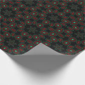 Christmas Holly Green Geschenkpapier (Ecke)