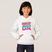 Christmas Holly Jolly Babe Modern Glitzer Script Hoodie (Vorne ganz)