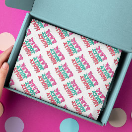 Christmas Holly Jolly Babe Modern Glitzer Script Seidenpapier