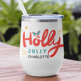 Christmas Holly Jolly Fun Winter Personalisiert Na