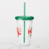 Christmas Holly Jolly Fun Winter Personalisiert Na Acryltrinkbecher (Rechts)