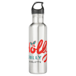 Christmas Holly Jolly Fun Winter Personalisiert Na Edelstahlflasche