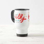 Christmas Holly Jolly Fun Winter Personalisiert Na Reisebecher (Vorderseite Links)