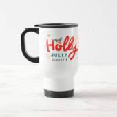 Christmas Holly Jolly Fun Winter Personalisiert Na Reisebecher (Links)