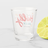 Christmas Holly Jolly Fun Winter Personalisiert Na Schnapsglas (Rückseite)