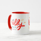Christmas Holly Jolly Fun Winter Personalisiert Na Tasse (Vorderseite Links)