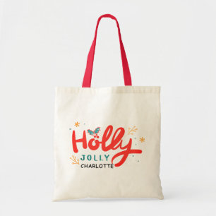 Christmas Holly Jolly Fun Winter Personalisiert Na Tragetasche