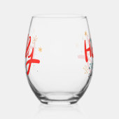 Christmas Holly Jolly Fun Winter Personalisiert Na Weinglas Ohne Stiel (Links)