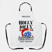 Christmas HOLLY JOLLY PICKLEBALLY Schürze (Vorderseite)