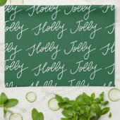 Christmas Holly Jolly Tee Geschirrtuch (Gefaltet)