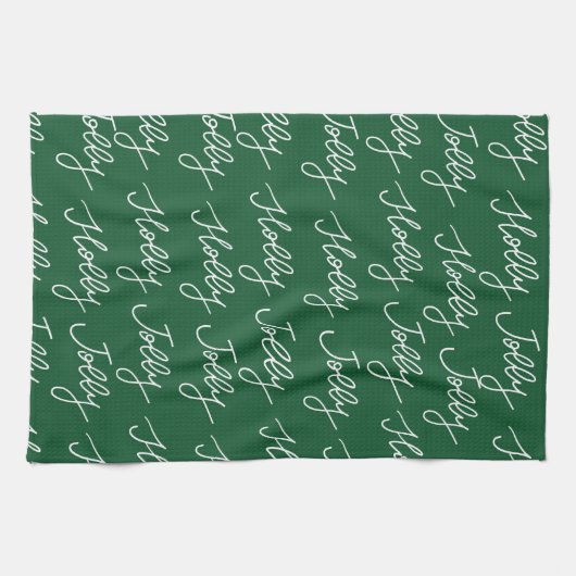 Christmas Holly Jolly Tee Geschirrtuch (Horizontal)