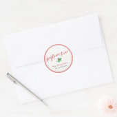 Christmas Holly Joy Peace Liebe Script Custom Runder Aufkleber (Umschlag)