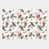 Christmas Holly Light Garland Geschenkpapier Set (Vorderseite 3)