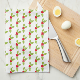 Christmas Holly Mistletoe Festive Peace Liebe Joy Geschirrtuch