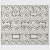 Christmas Holly Mistletoe Pine White Hütte Wood Geschenkpapier (Flach)