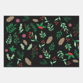 Christmas Holly Mistletoes Geschenkpapier Set (Vorderseite 3)