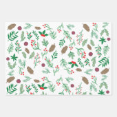 Christmas Holly Mistletoes Geschenkpapier Set (Vorderseite)