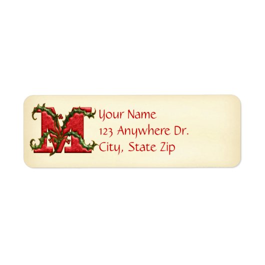 Christmas Holly Monogram M (Vorne)