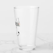 Christmas Holly Monogram R Personalisiert Beer Glas (Links)