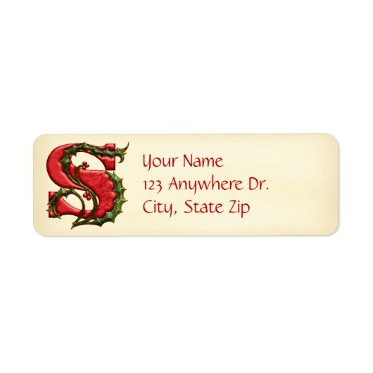 Christmas Holly Monogram S (Vorne)