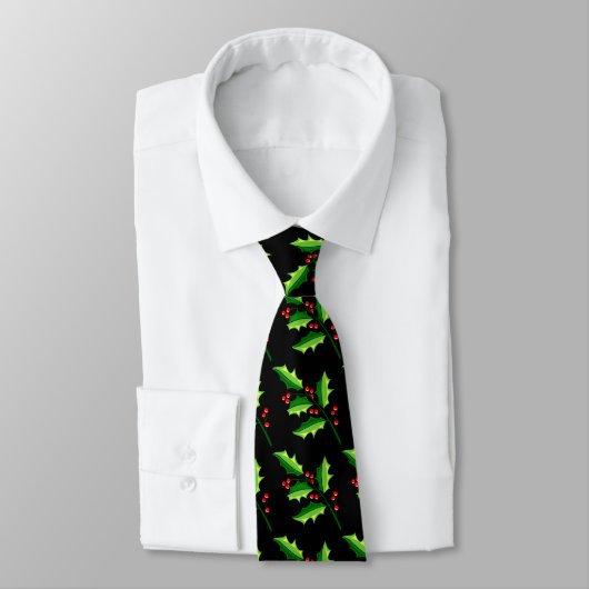 Christmas Holly Neck Tie Krawatte (Gebunden)
