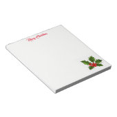Christmas Holly Notepad Notizblock (angewinkelt)