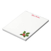 Christmas Holly Notepad Notizblock (Rotiert)