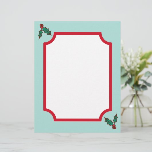 Christmas Holly Paper (Stehend Vorderseite)