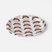 Christmas Holly Paper Tellers, 7" Pappteller (Schrägansicht)