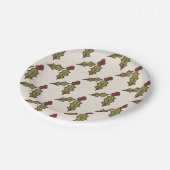 Christmas Holly Paper Tellers Pappteller (Schrägansicht)