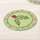 Christmas Holly Paper Untersetzer (Angewinkelt)