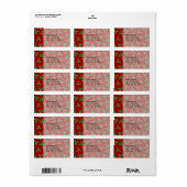 Christmas Holly Pattern Adressaufkleber (Vorne)