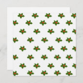 Christmas Holly Pattern Feiertagskarte (Vorne/Hinten)