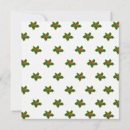 Christmas Holly Pattern Feiertagskarte